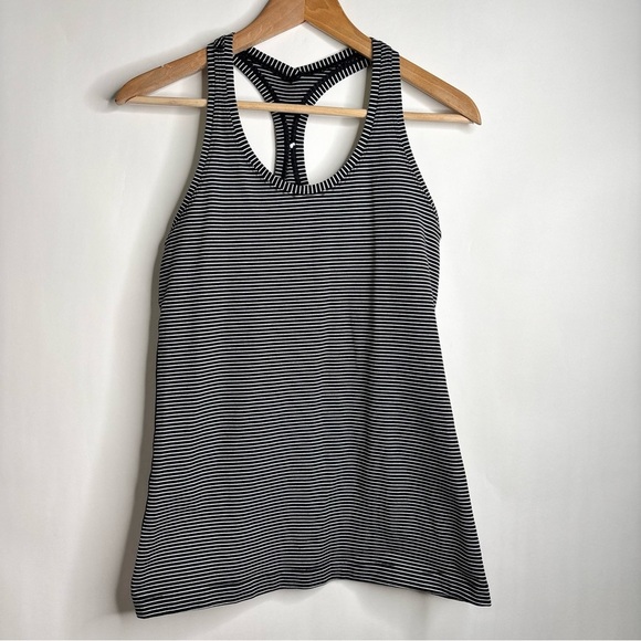 Lululemon Cool Racerback Hype Stripe Black White - Picture 3 of 10